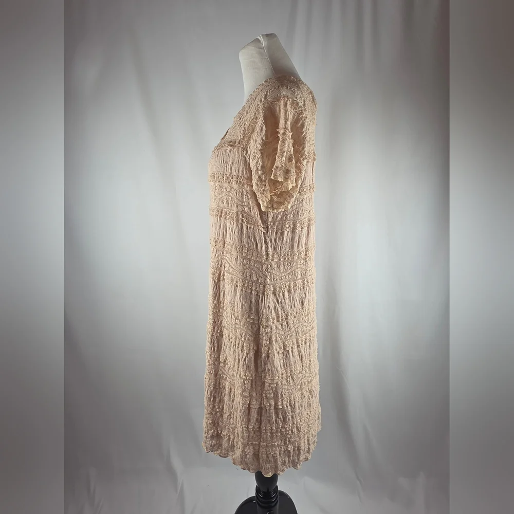 Rabbit Rabbit Rabbit Cream Textured Mini Dress - Picture 5 of 6